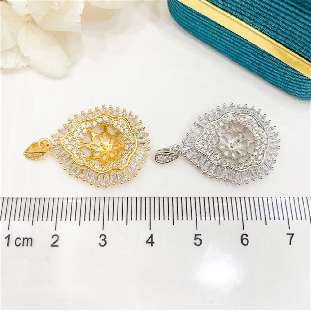 S925 Sterling Silver Pearl Pendant Settings Blank/Base For DIY Pendant Jewelry Making Accessories Suitable for 11-13mm Bead