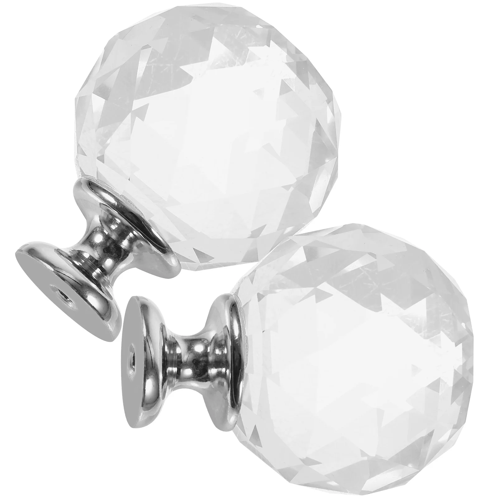 

2 Pcs Door Knobs Modern Cabinet Dresser Drawers Wardrobe For Glass Handles Cabinets