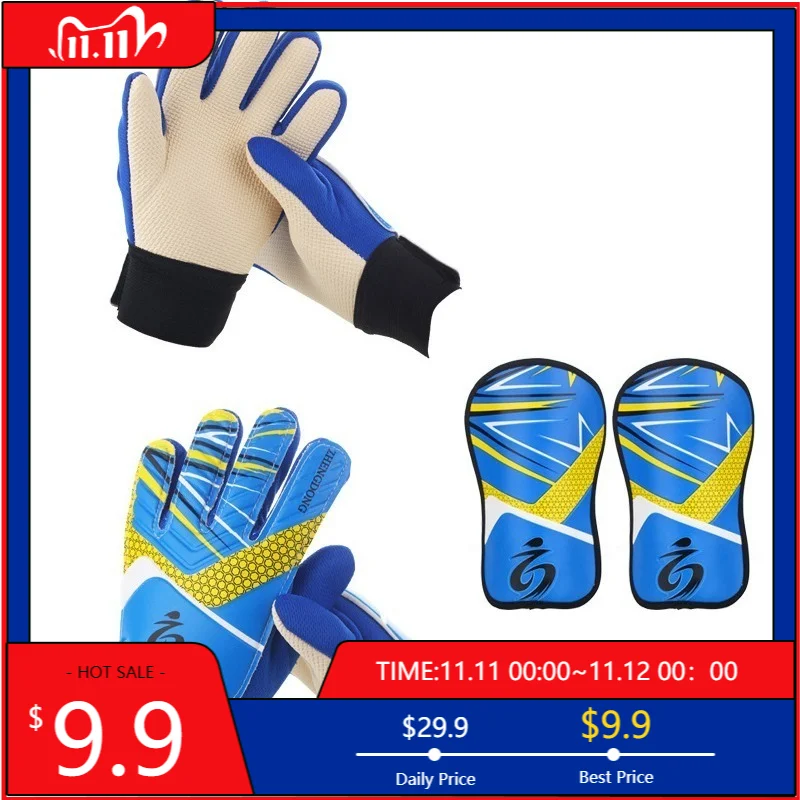 

Kid's soccer goalkeeper gloves guantes de portero for children 5-16 years old soft goalkeeper gloves children riding scooters sp