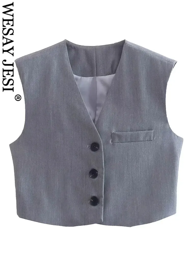 

Модные элегантные универсальные Деловые женские брюки TRAF премиум класса простые и нейтральные прямые серые женские брюки