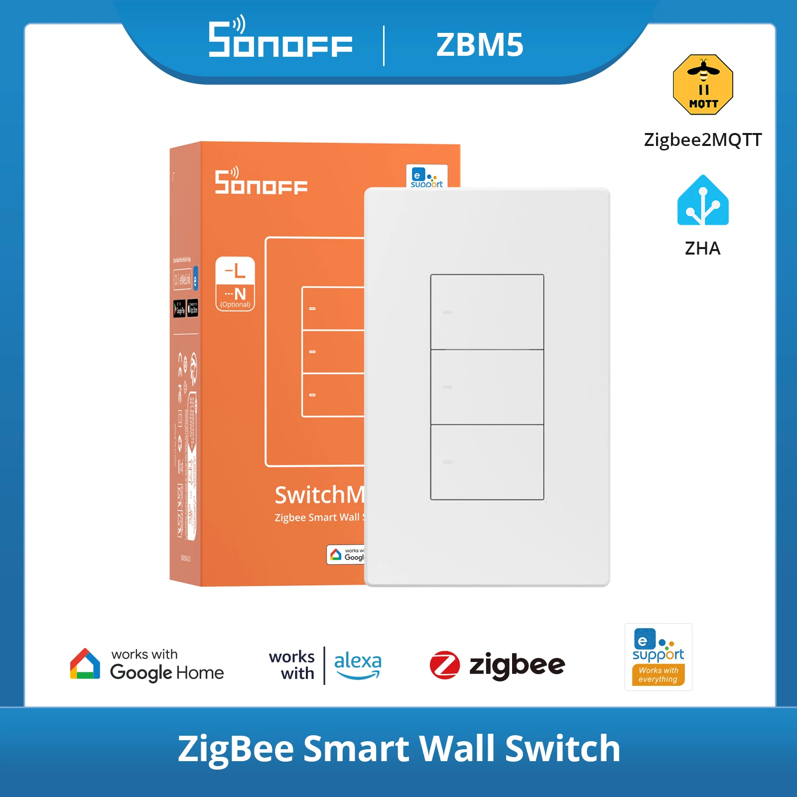 SONOFF ZBM5 120 Zigbee Умный выключатель света