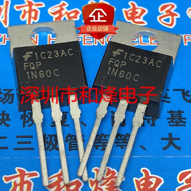 

30pcs original new FQP1N60C TO-220 1.2A 600V