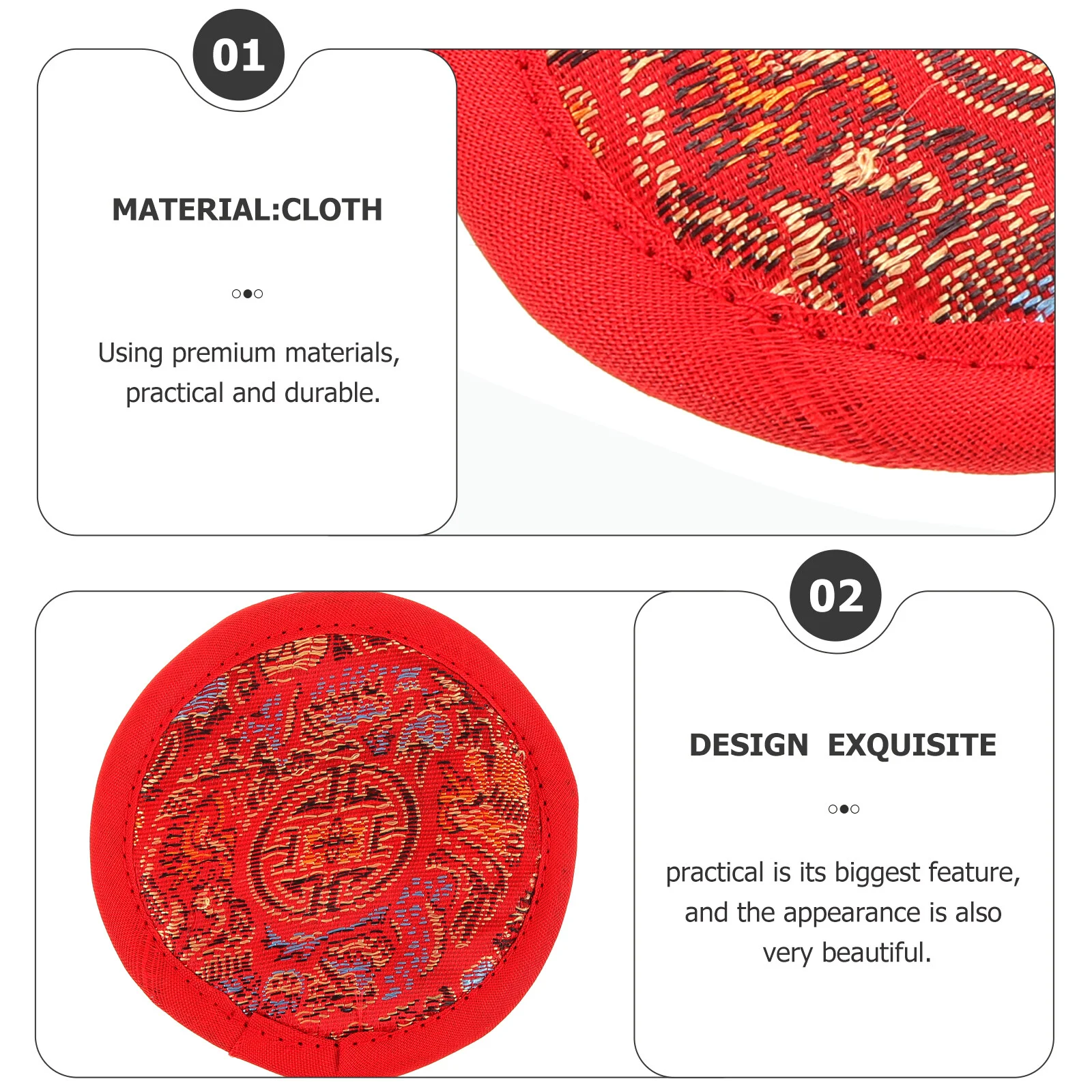 

Singing Bowl Cushion Pad Sound Pillow Handmade Decorative Accessories Fabric Temple Decked