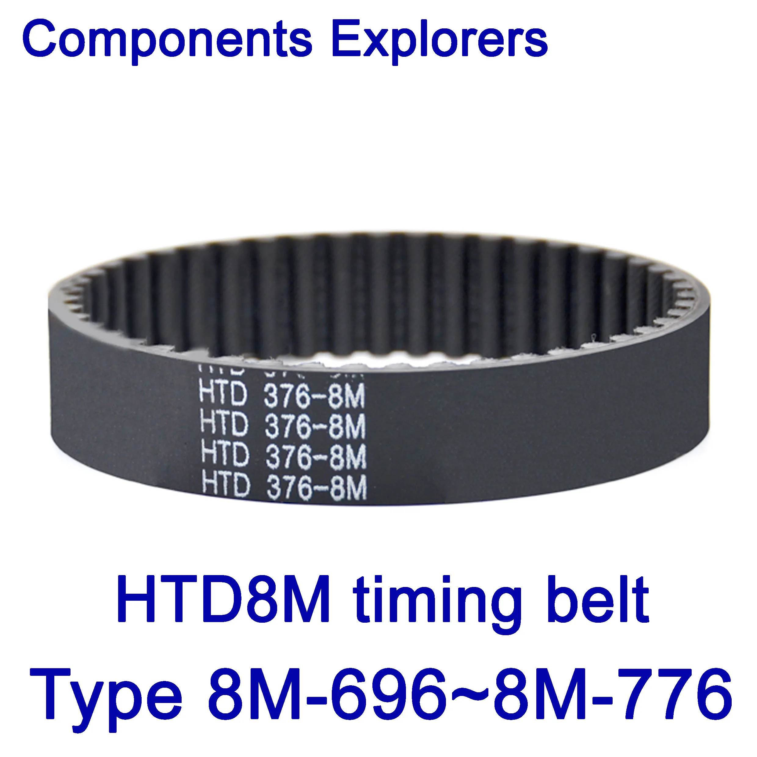 HTD8M Closed Loop Rubber Belts synchronous belt width 10/15/20/25mm  HTD 8M-696/704/712/720/728/736/744/760/768/776
