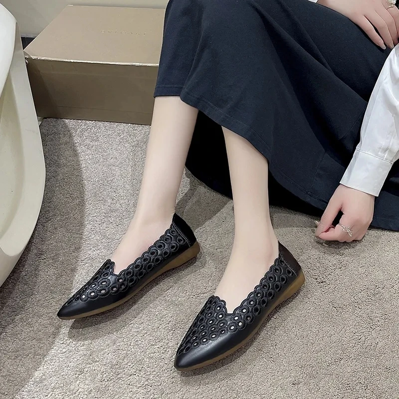 2023 for fashion Women  Designer Shoes Soft Slipon Loafers Moccasin Leisure Women's Ballet Flats Size 35-41  Toe Summer Shoes