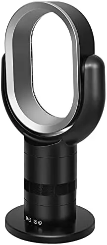 

size portable bladeless fan, small table fan, 10 speeds settings, 10-hour timing closure bladeless fan, stylish and modern fan,