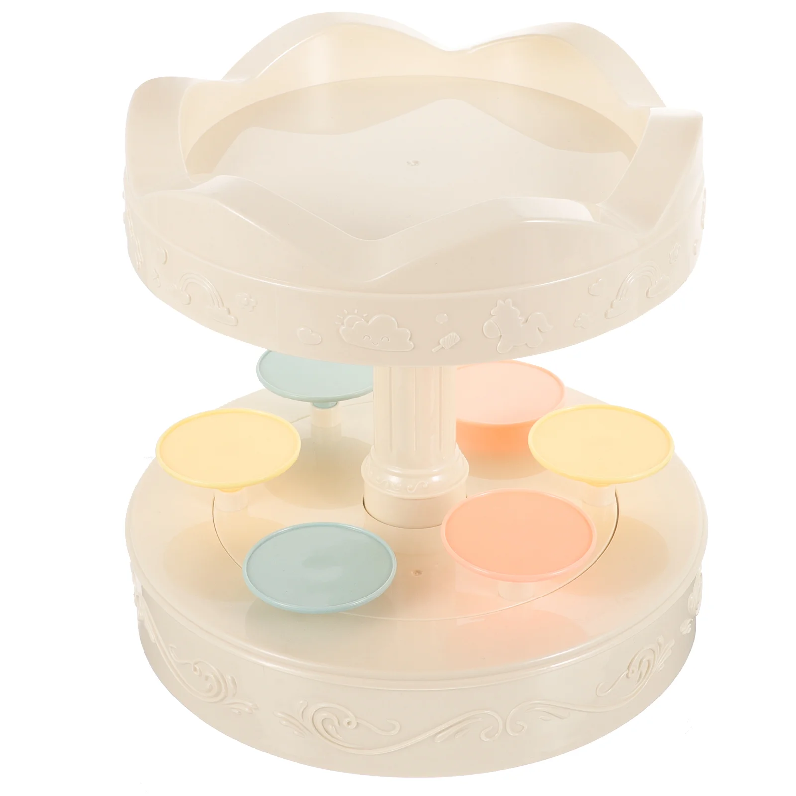 

Automatic Rotating Sushi Display Dessert Revolving Carousel Cupcake Holder Autorotation Cupcake Stand for Bakery Party