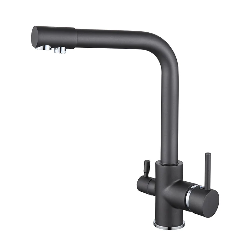 

Water Purifier Faucet Black Hot And Cold Kitchen Sink Single Handle 3 In 1