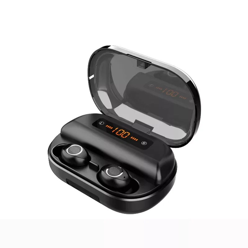 

2022 TWS V12 Bluetooth earphone Wireless Headset Power Display Touch Control Stereo Waterproof 4000mAh Power bank Bass Earbud