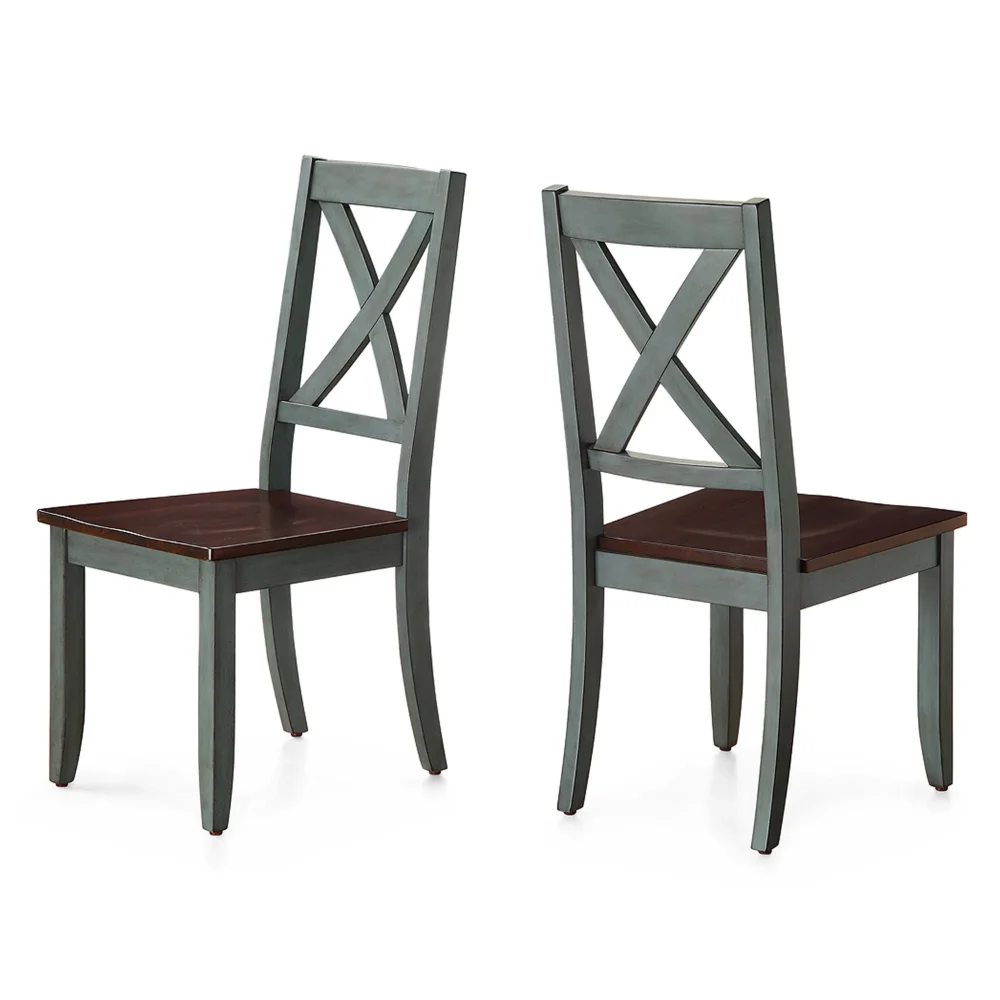 

Better Homes & Gardens Maddox Crossing Dining Chairs, Set of 2, Dark Seafoam Finish