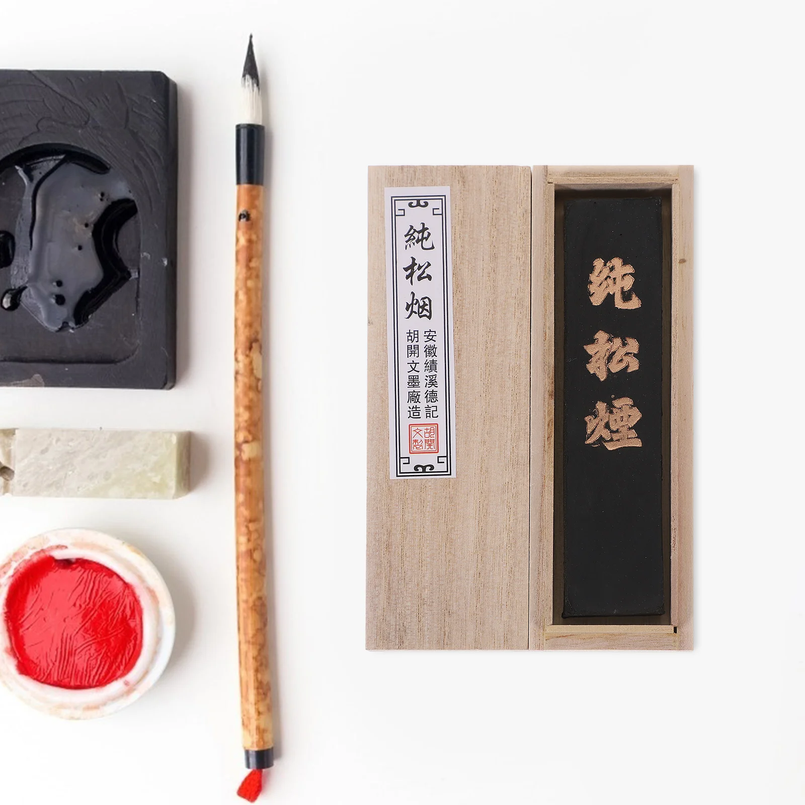 

1 шт. креативная чернильная палочка Inkstone для китайской каллиграфии, традиционная чернильная полоса (черная)