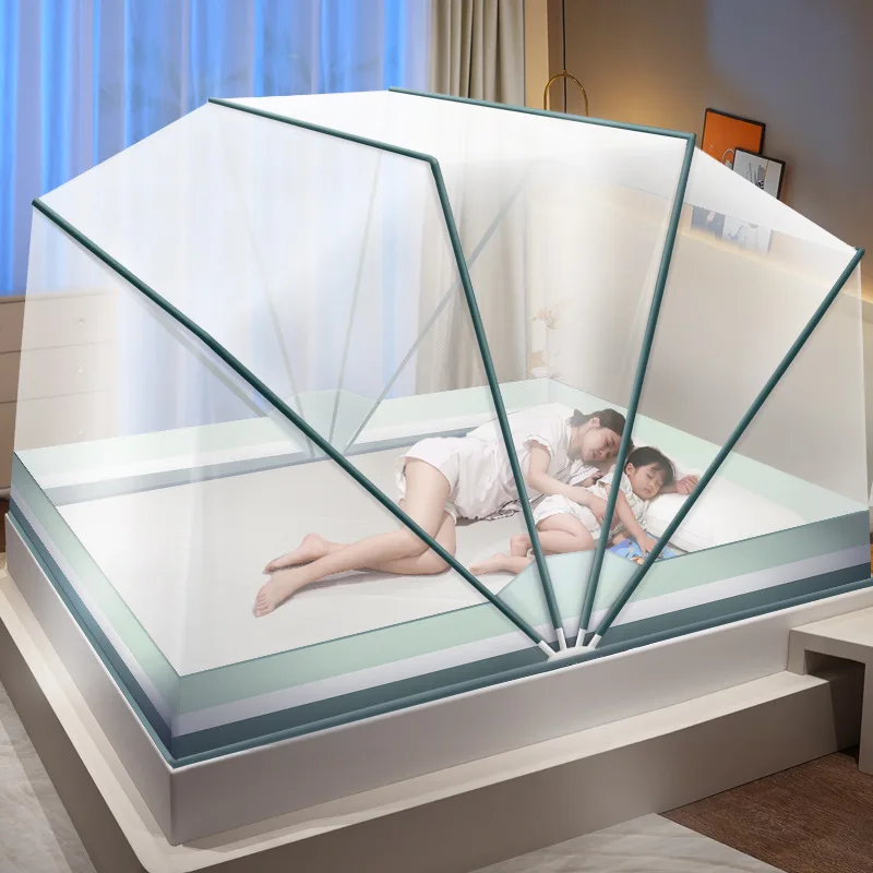 Складная противомоскитная сетка без дна для дома легко устанавливается