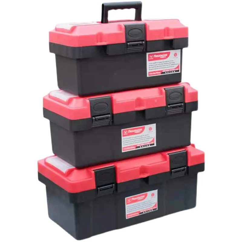 Multifunctional Tools Box Rigid Plastic Case Three Layers Fold Waterproof Safety Storage Box Suitcase Anti-fall Case Toolbox
