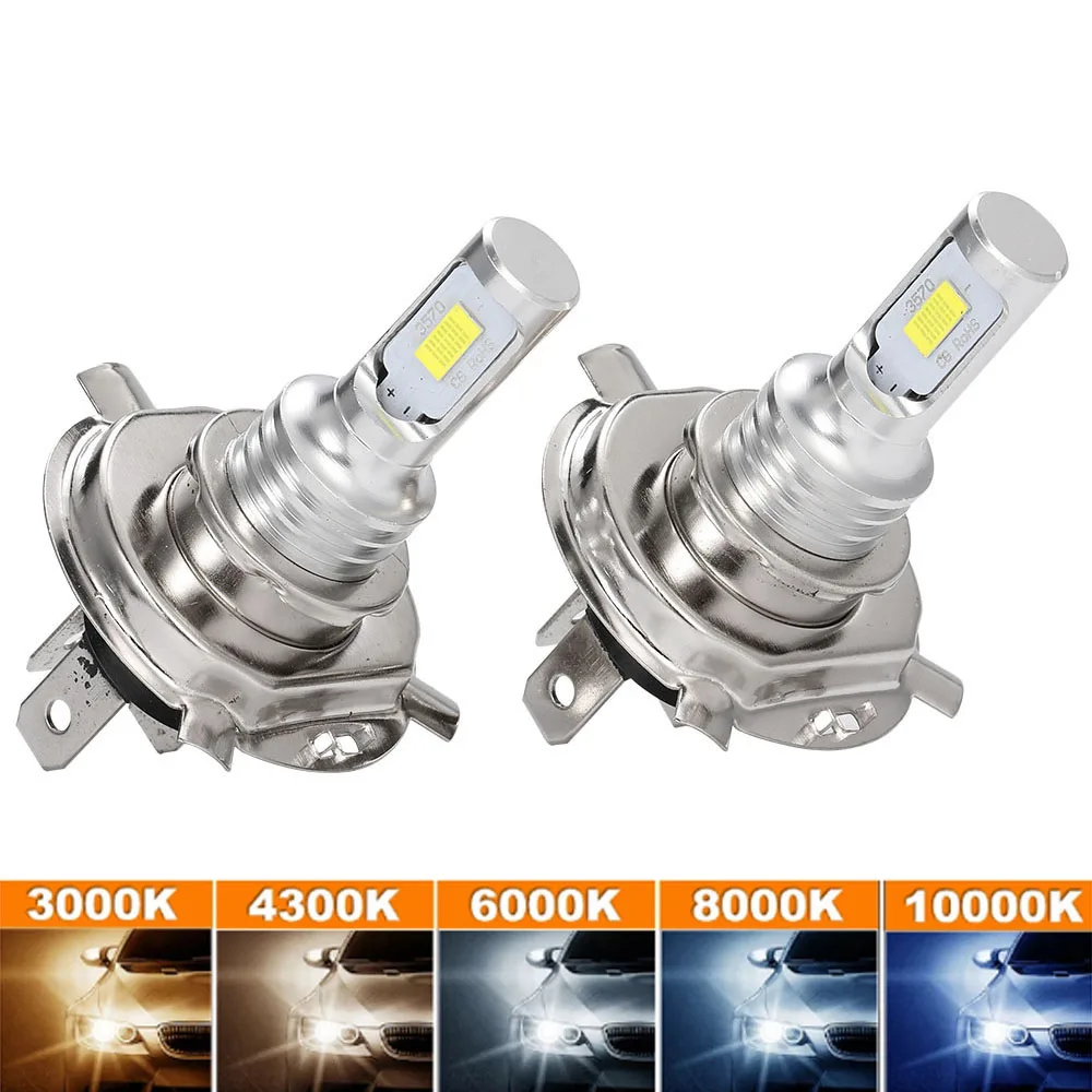 

2Pcs H7 LED Headlight Bulbs High Low Beam 6000K Super White Lights Car Fog Lights Auto DRL H4 H8 H8 H11 CSP Chips 12V 24V 80W