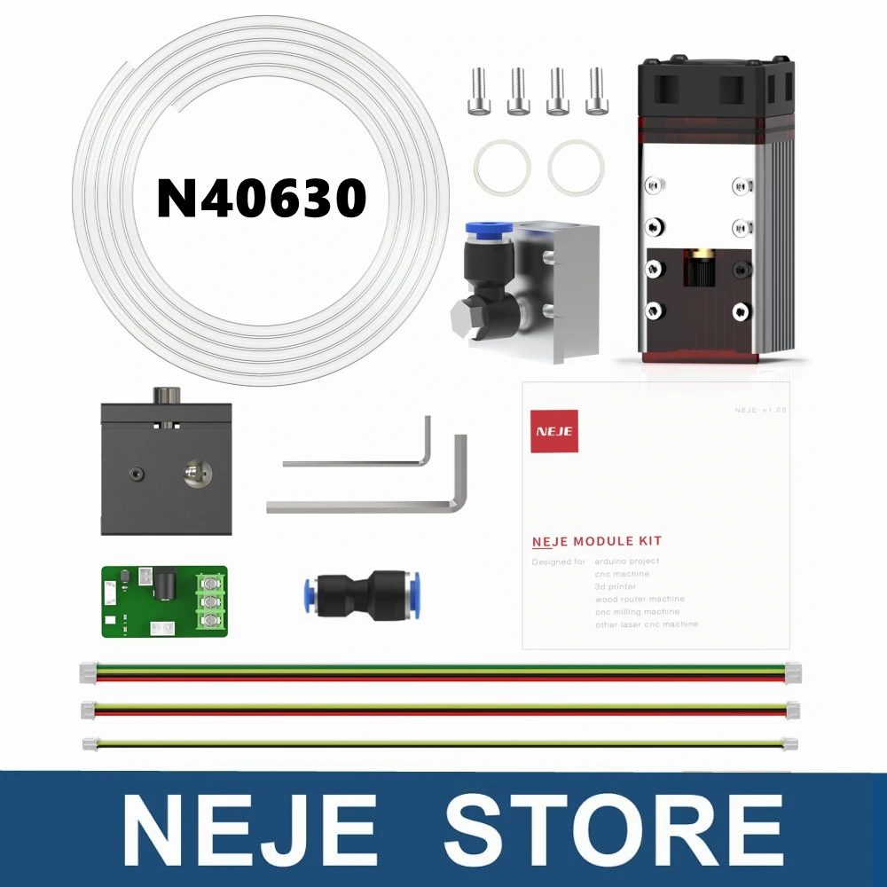 

Лазерная головка NEJE N40630 с ЧПУ, модуль с сисветильник 450 нм, регулировка мощности TTL, для профессионального гравера, резака, «сделай сам», 40 Вт