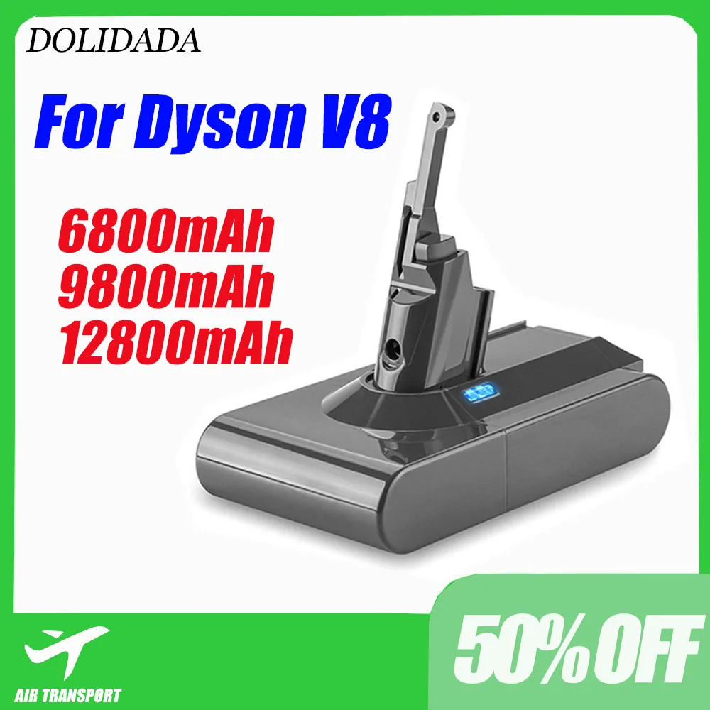 

2023 New 21.6V 12800mAh Replacement Battery for Dyson V8 Absolute Cord-Free Vacuum Handheld Vacuum Cleaner Dyson V8 Battery