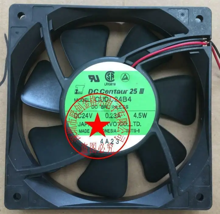

Бесшумный охлаждающий вентилятор SERVO CUDC24B4 DC24V 0.23A 4,5 W 120*120*25MM 2pin
