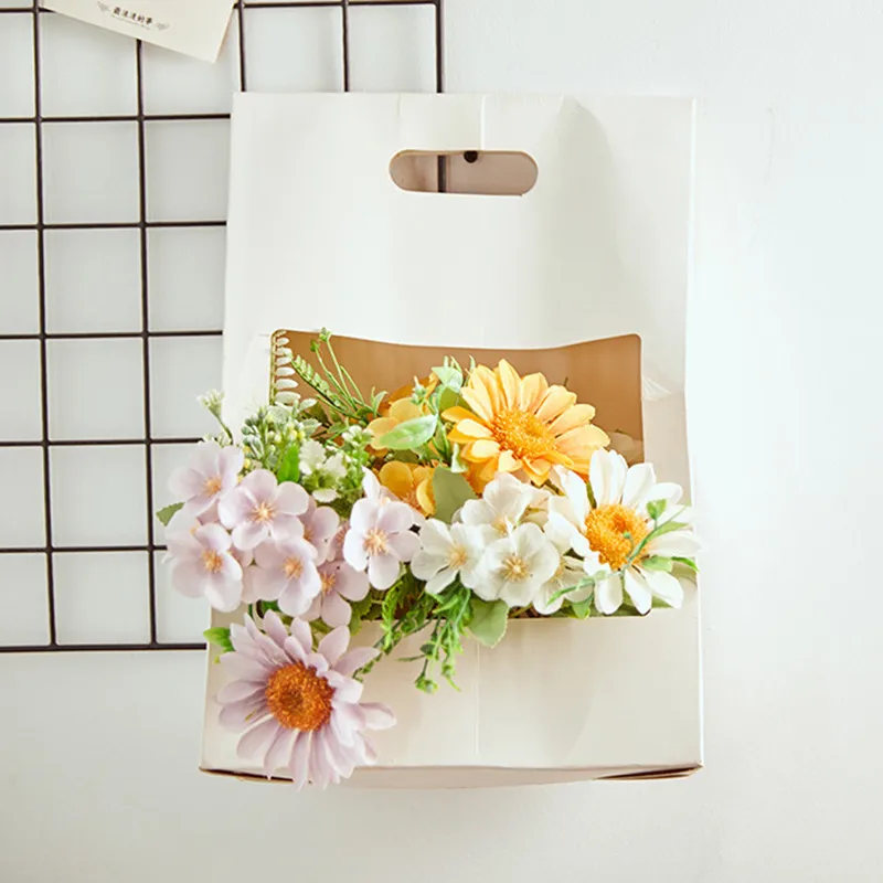 1 букет искусственных шелковых цветов Подсолнухи ветки маргаритки домашний сад