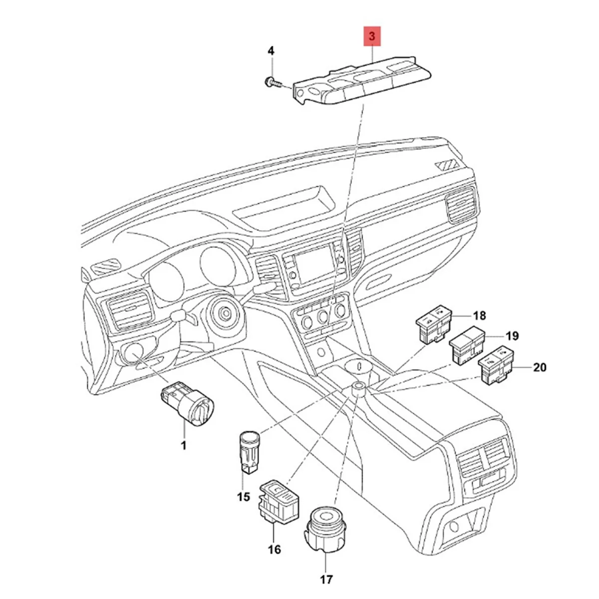 

5HG925200 Car Double Flash Switch for VW Golf 8 MK8 2021-2023 5HG 925 200