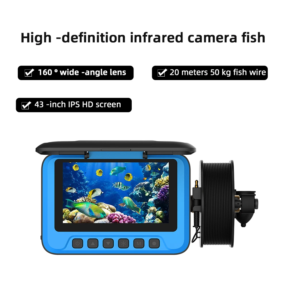 

FDV3000 HD Fishing Monitoring 4000mAH Extra Iong Standby Fishing Camera Infrared Night Vision Underwater Visual Fish Finder
