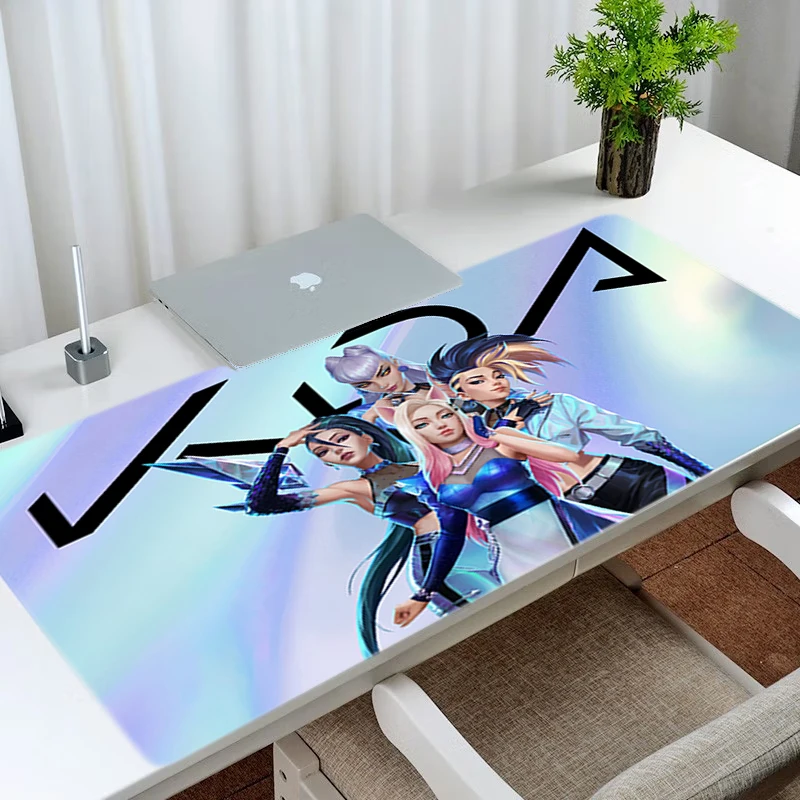 

Водонепроницаемый коврик для мыши Lol с клавиатурой и стичем, популярный женский игровой модный Настольный коврик, аниме клавиши, большой ко...