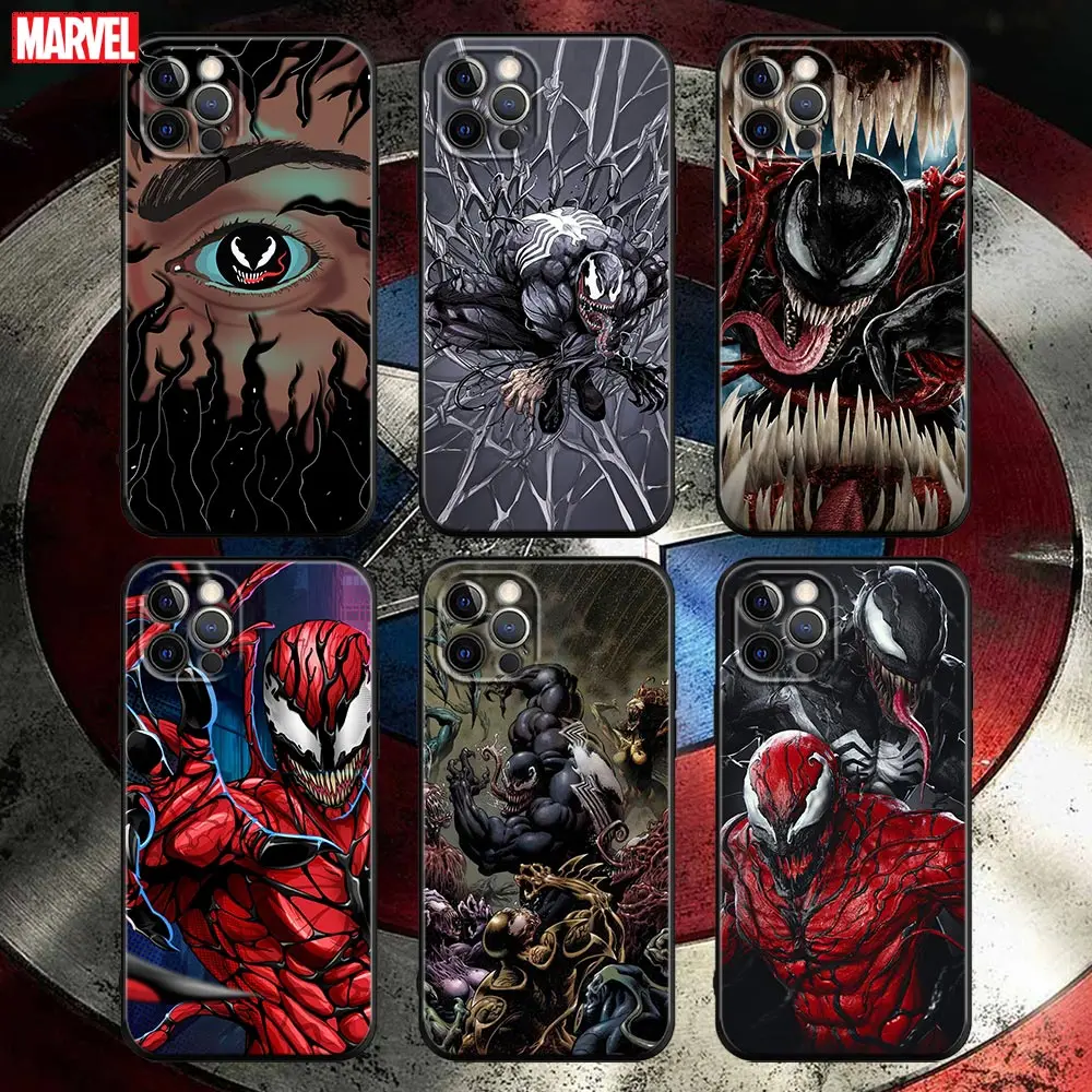

Phone Case for Apple iPhone 13 Pro Max 12 11 8 7 SE XR XS Max 5 5s 6 6s Plus Soft Silicone Case Cover Spider-Man Meets Venom