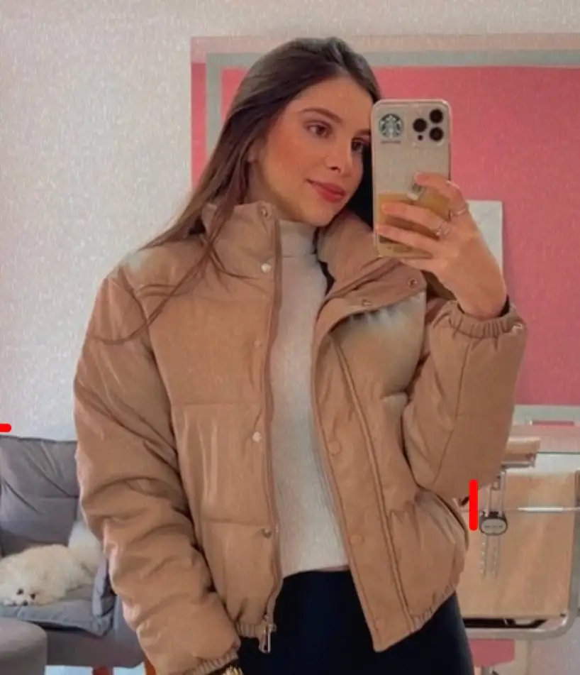 

Women Winter Jakets and Coats Puffer Jacket Pu Leather Parkas Winter Coat