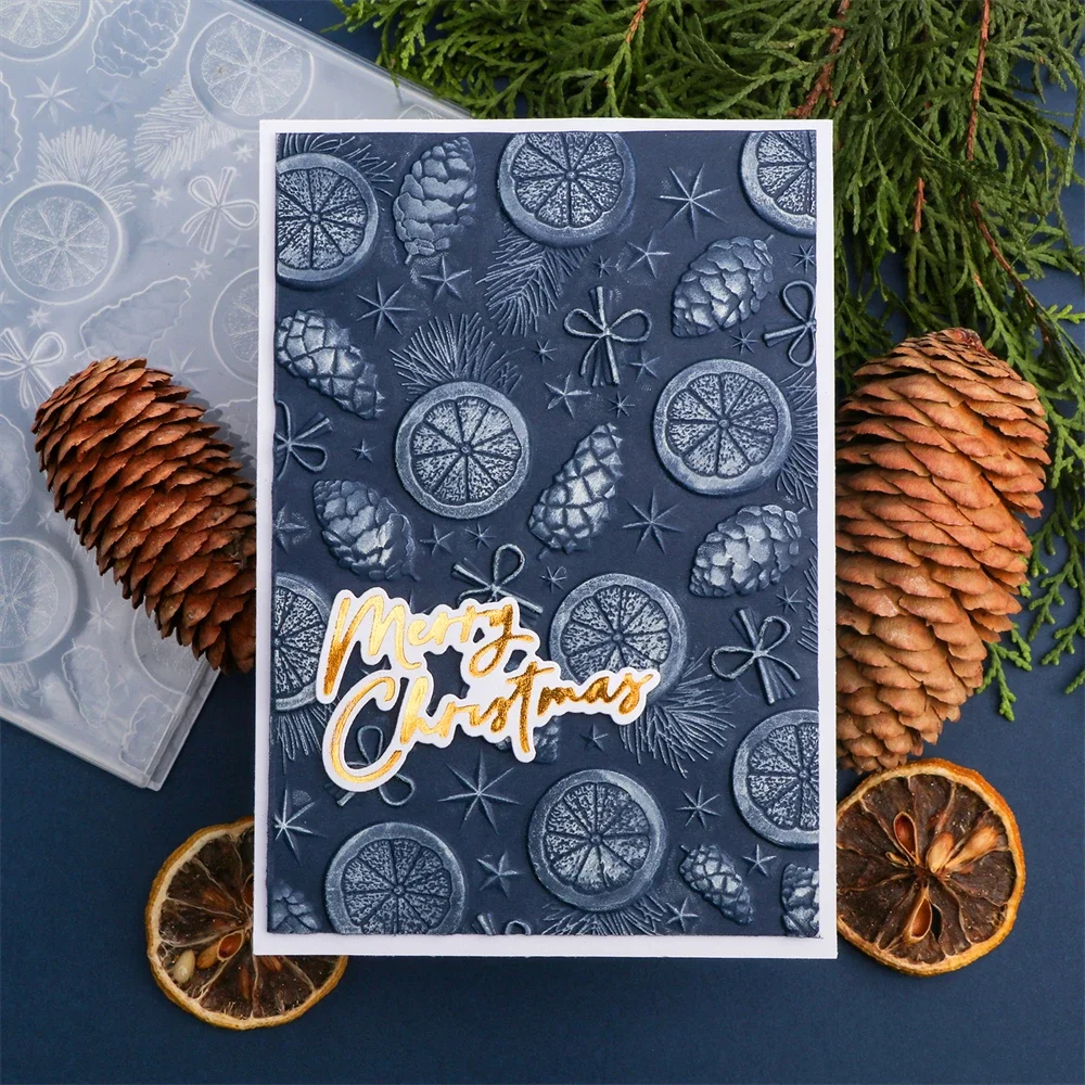 Папка с 3D тиснением Рождественский колокольчик цветение цветов сосновая шишка