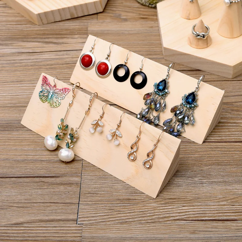 Log Earring Rack Ear Wire Display Stand Jewelry Display Stand Window Display Display Props Jewelry Organizer Jewelry Organizer