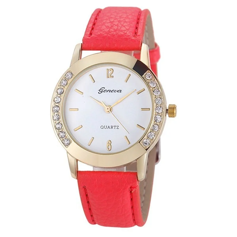 

Classic Ladies Dress Watches Geneva Women Watches Leather Band Quartz Watches Casual Female Montre Relogio Feminino Relógio