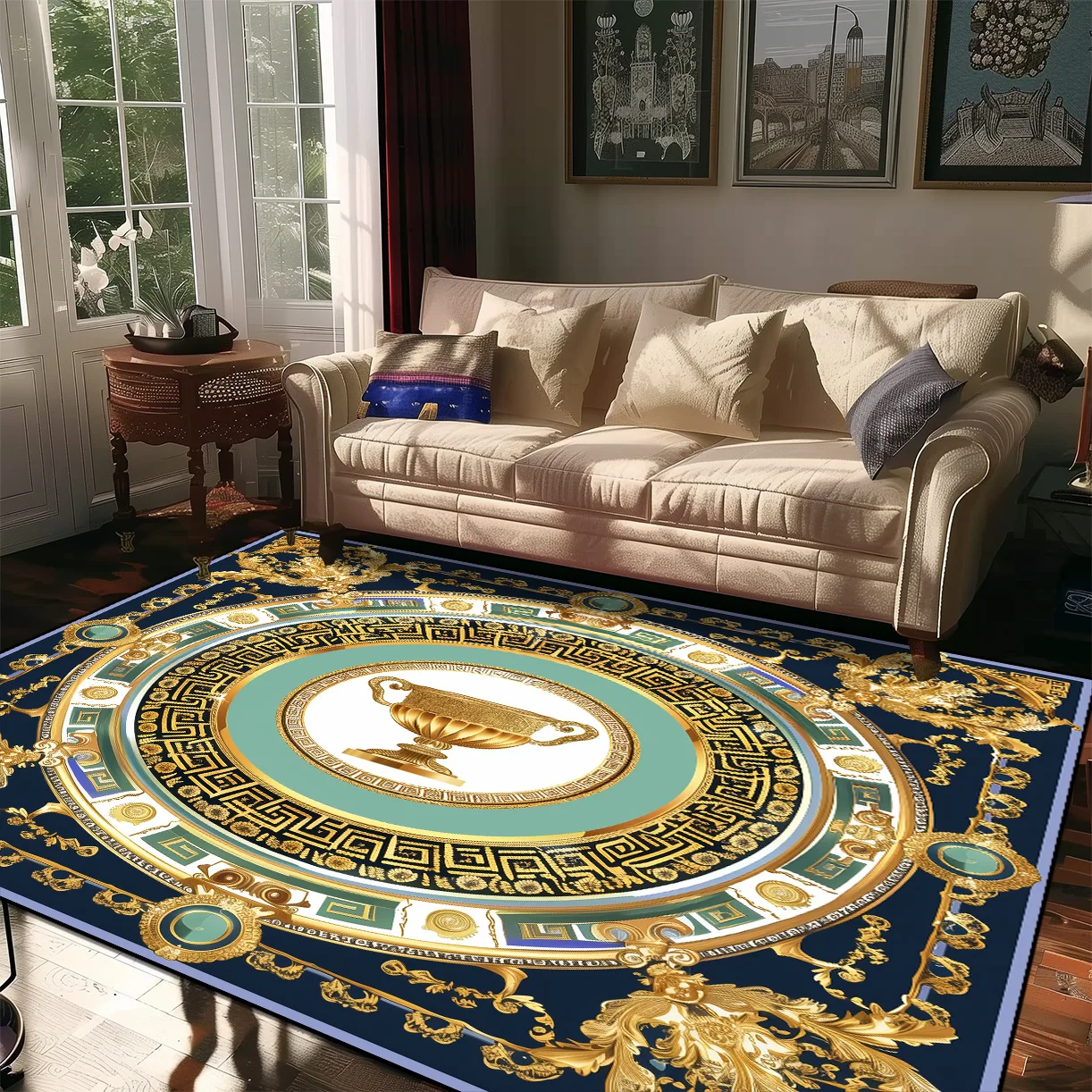 

Золотой декоративный ковёр