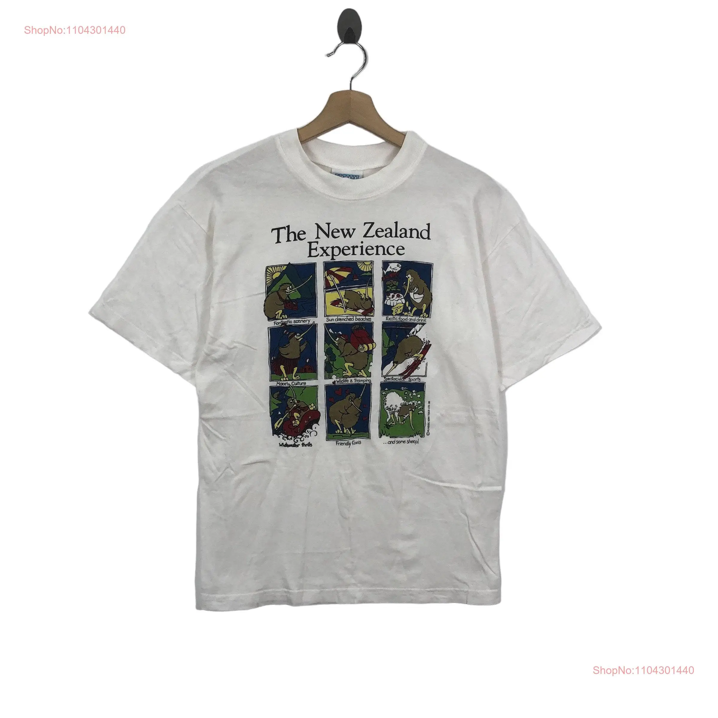 Vintage The New Zealand Experience KIWI CREW Adventure T Shirt long or short sleeves