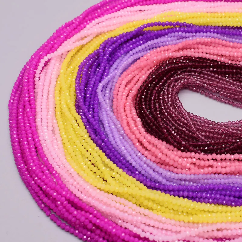 Новые окрашенные широкие чешские бусины-разделители 2 х3 мм граненые стеклянные