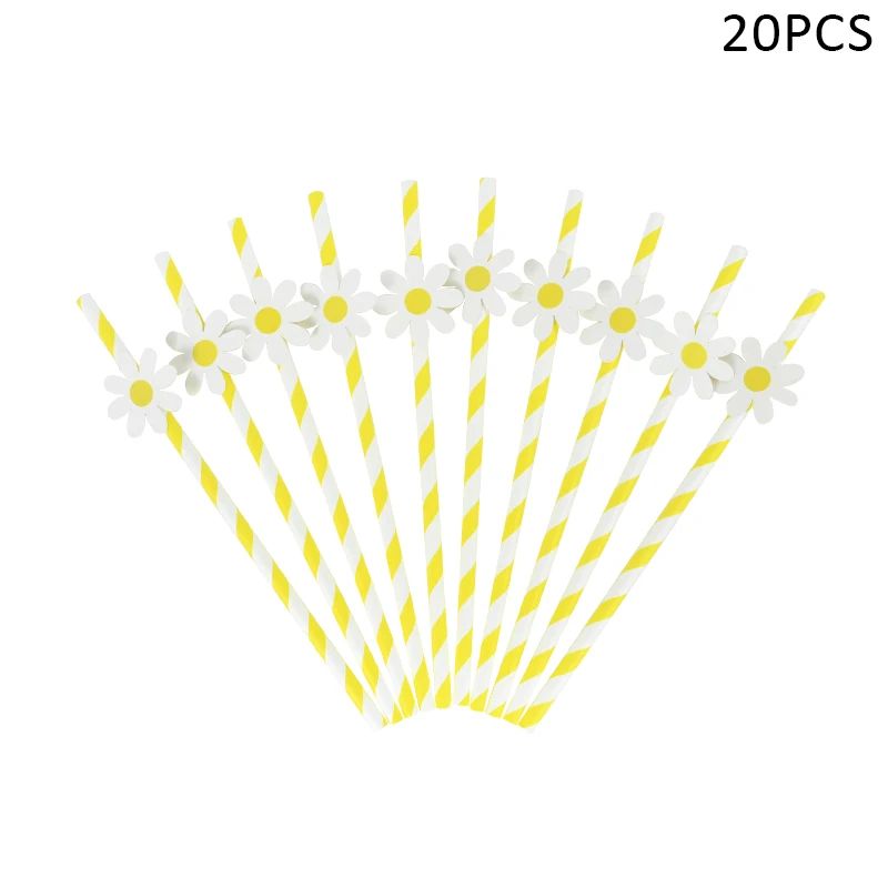 

Набор Одноразовой Бумажной Посуды С Цветочным Узором - Дизайн Romashka Включает Тарелки, Соломинки, Салфетки