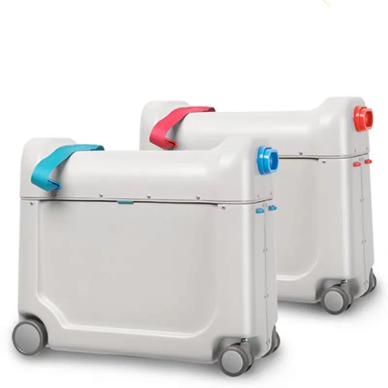 

Baby sleeping suitcase on wheels travel kids ride aircraft multi-function new design PP luggage children bed box creative valise