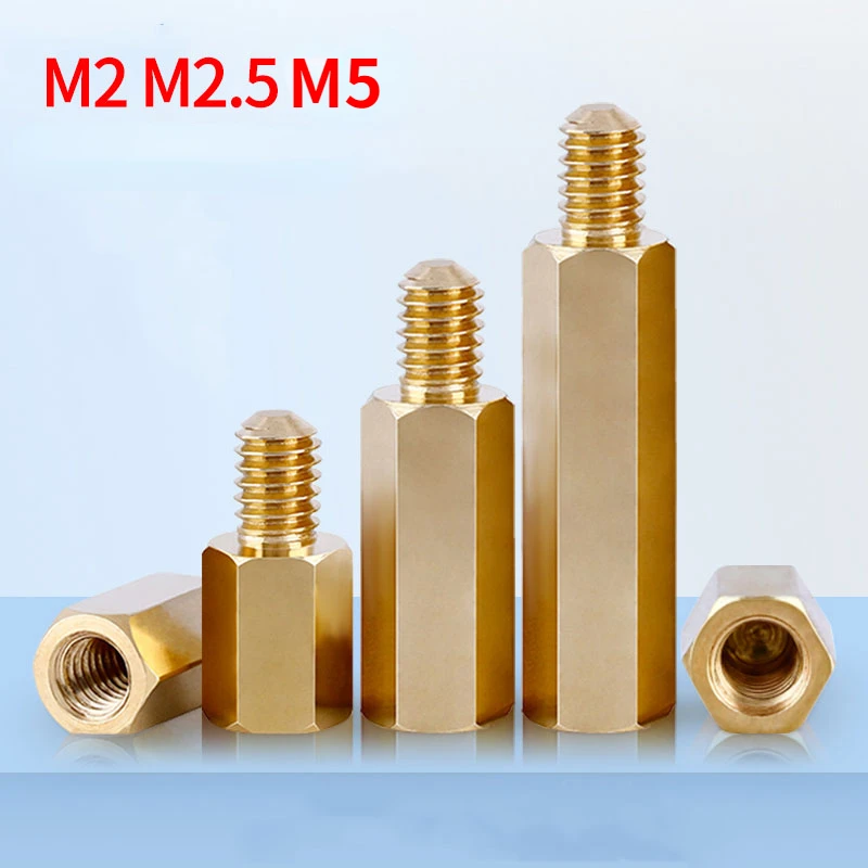 M2 M2.5 M5 Hexagon Brass Male/female Fixed Plate Pillar Metric Hexagon Thread Column Case PCB Motherboard Spacer Bolt Screw
