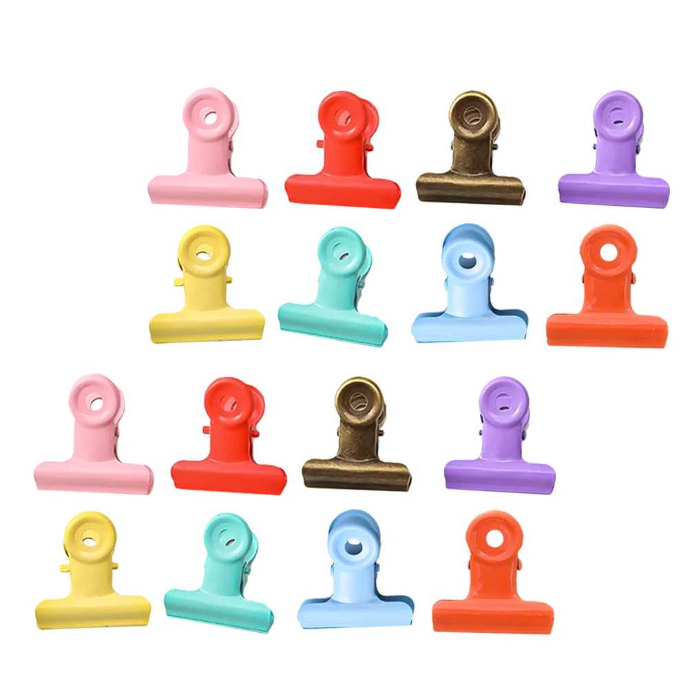 

16Pcs Metal Receipt Clips Students Paper Clamps File Clips Student Stationary