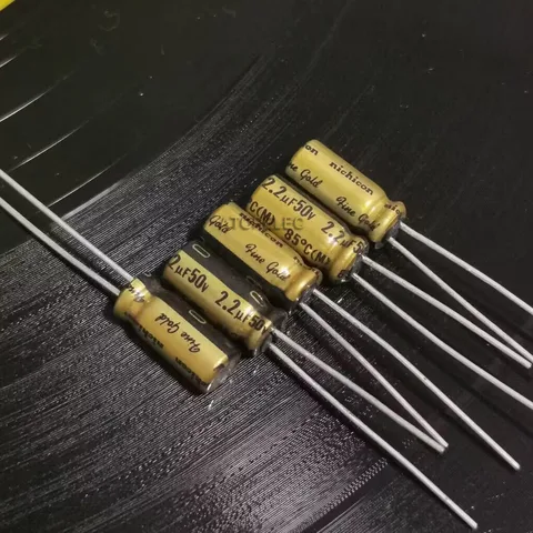 Электролитический конденсатор Nichicon FG серии Fine Gold, Hi-Fi аудио 0,33 мкФ/1 мкФ/2,2 мкФ/3,3 мкФ/4,7 мкФ/10 мкФ/22 мкФ/47 мкФ/100 мкФ 25 В/50 в