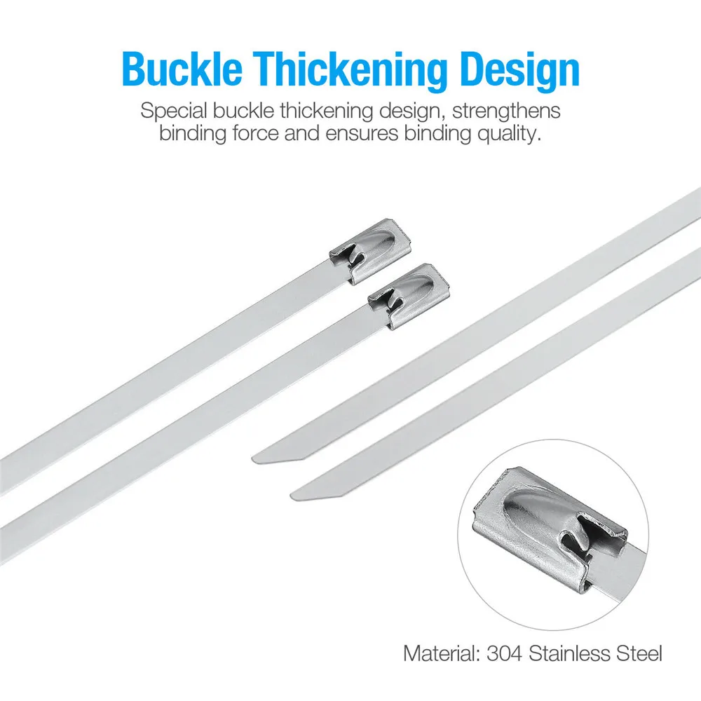 4 6x200 мм 304 # кабельные стяжки из нержавеющей стали сверхмощные самоблокирующиеся