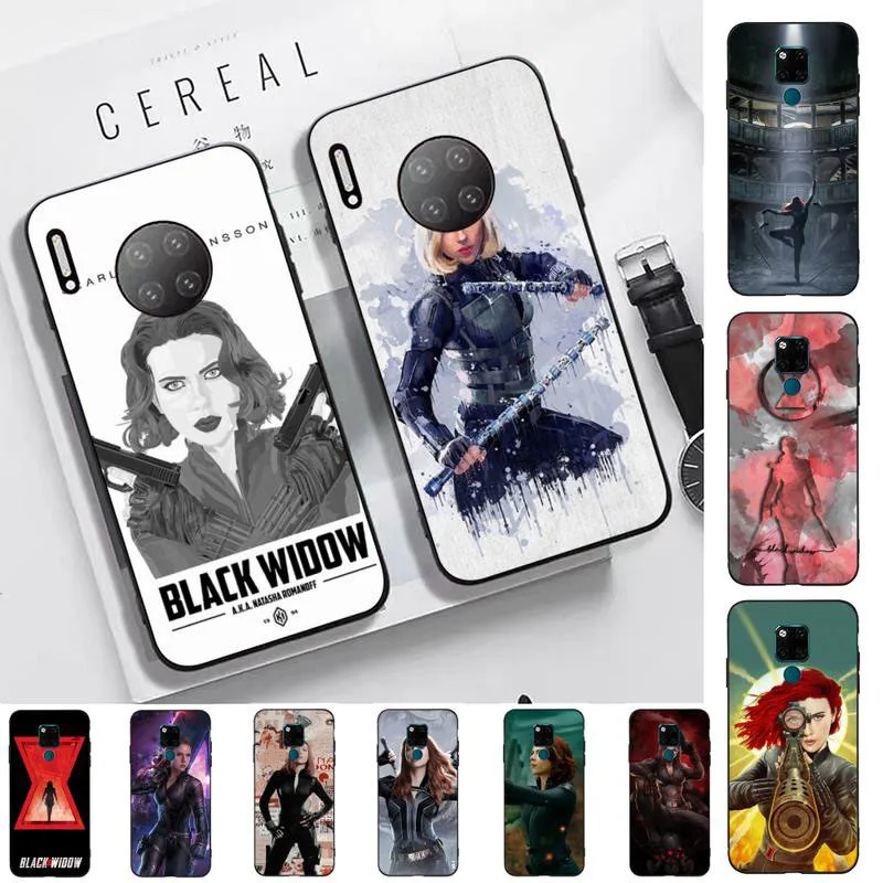 

Disney Black Widow Phone Case for Huawei Mate 20 10 9 40 30 lite pro X Nova 2 3i 7se