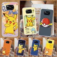 pokemon pikachu cute phone case for xiaomi poco x3 gt x4 nfc f3 f2 f1 m3 m2 m4 pro mi note 10 lite a3 a2 a1 cc9e shell coque cas