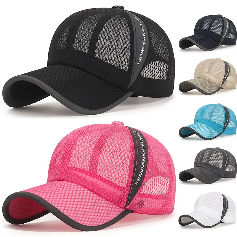 

Men's Summer Mesh Baseball Cap Middle-aged and Elderly Outdoor Sports Sunscreen Hat Letter Breathable Travel Sun Hat Hiking Hat