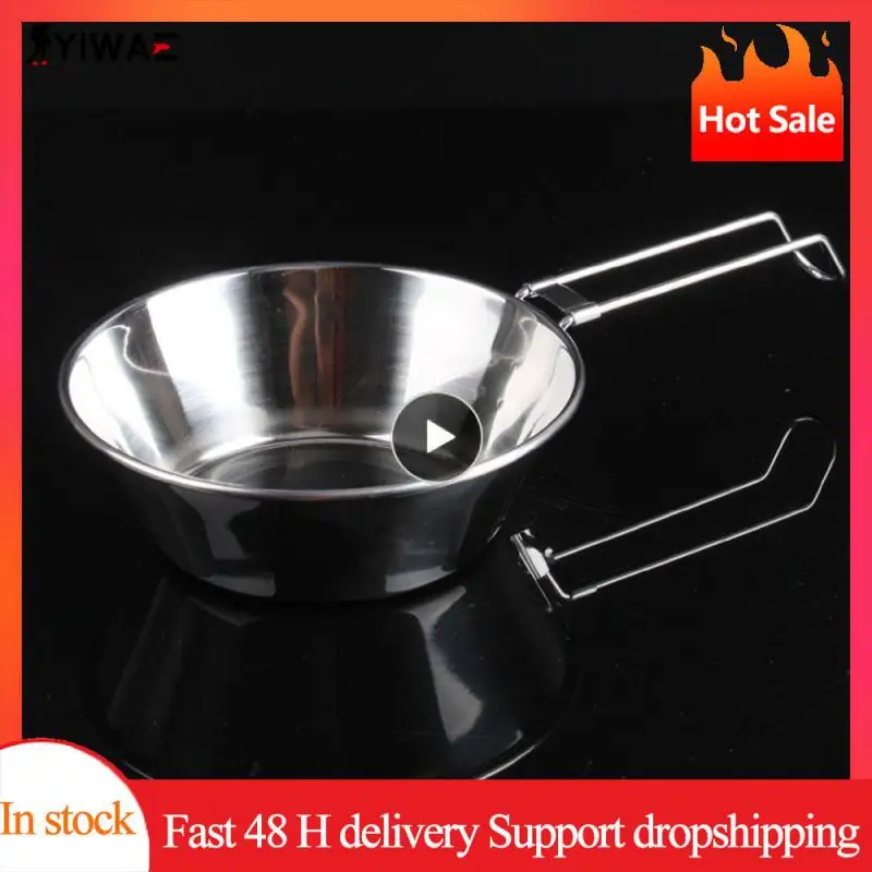 

Outdoor Portable Thickened Stainless Steel Bowl Camping Picnic Multi-function Bowl Tableware Wine Glass Water Cup