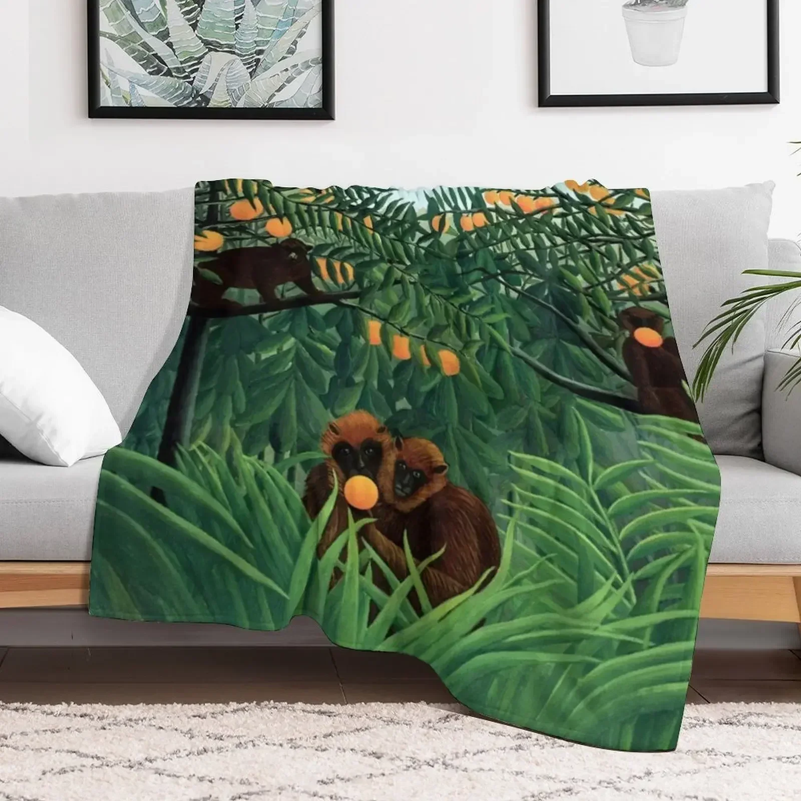 Анри Руссо - Одеяло с тропиками среда для дивана тонкие одеяла пикника очень