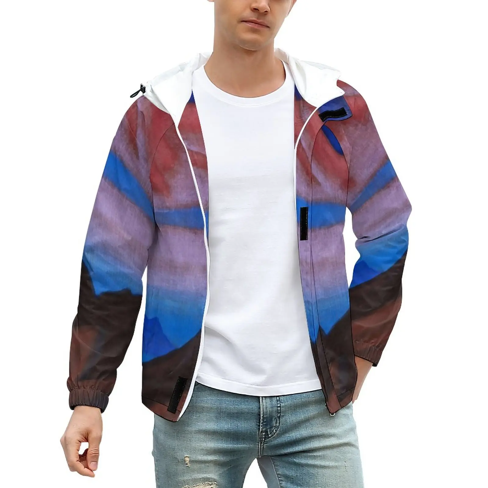 

Мужская зимняя ветровка с принтом, в стиле ретро