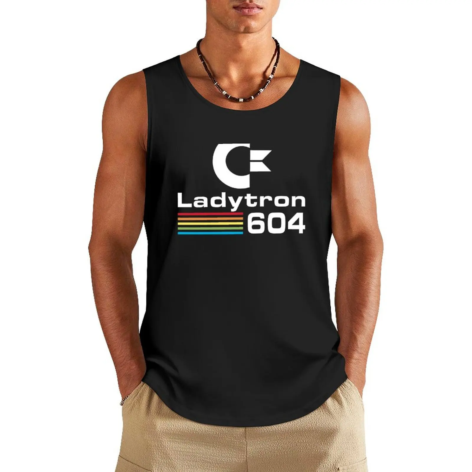 Ледитрон 604 Винтажная майка летние мужские топы футболка мужская