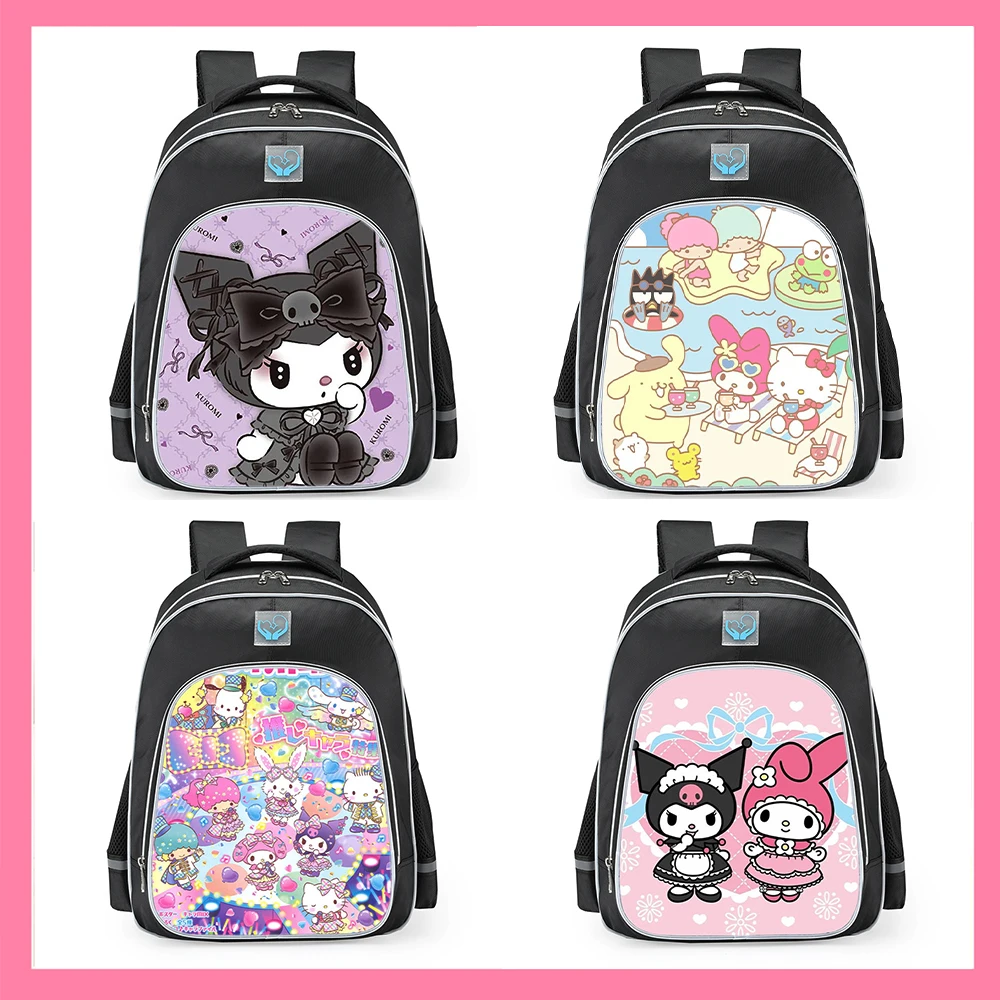 

Sanrio Schoolbag for Kids Kuromi My Melody Anime Grades 1-3-6 Shoulder Pads Lightweight Cartoon Large Capacity Girl Boy Backpack