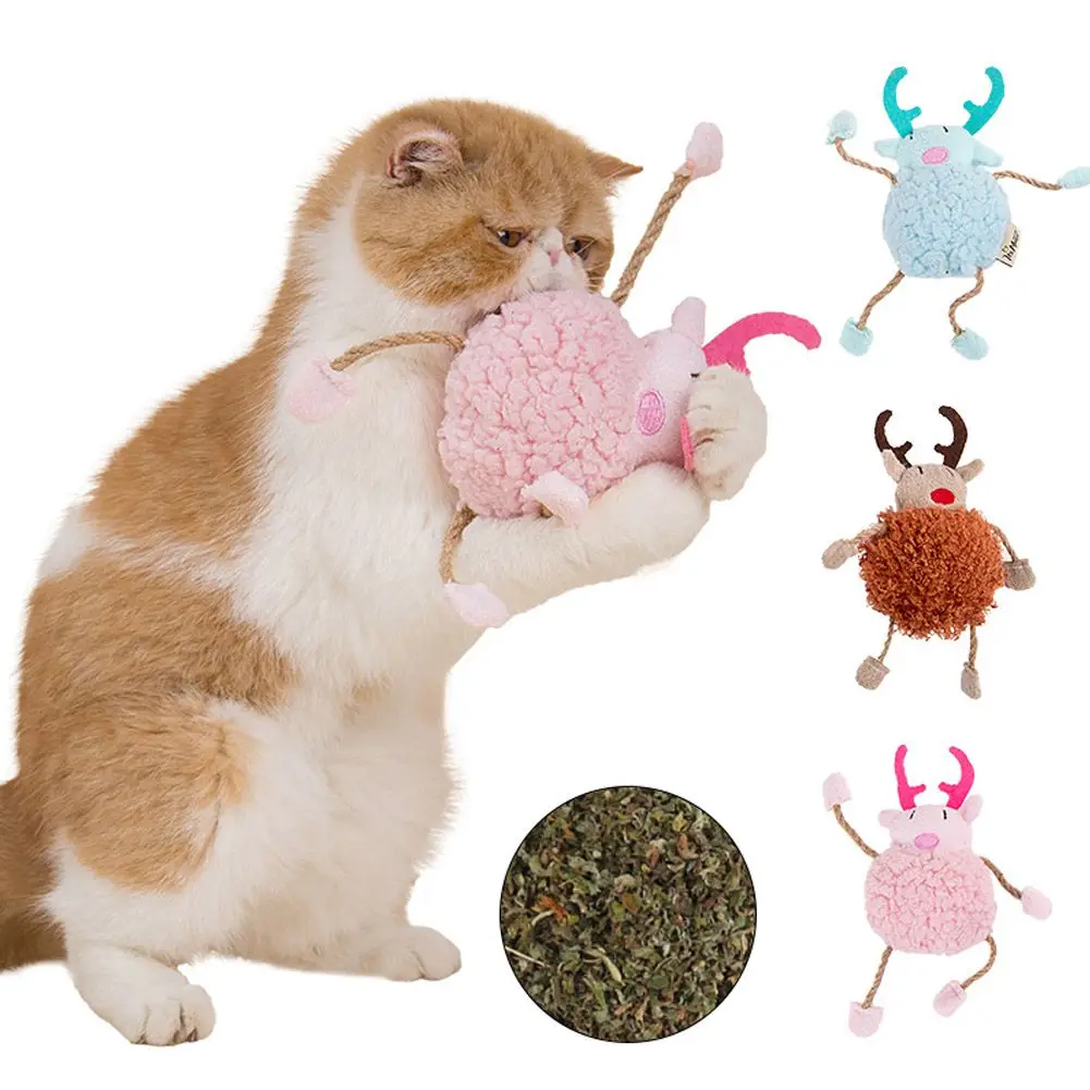 

Cat Toy Catnip Interactive Plush Chew Pet Toys Claw Funny Cat Mint Soft Teeth Cleaning Toy For Cat Kitten Pet Products