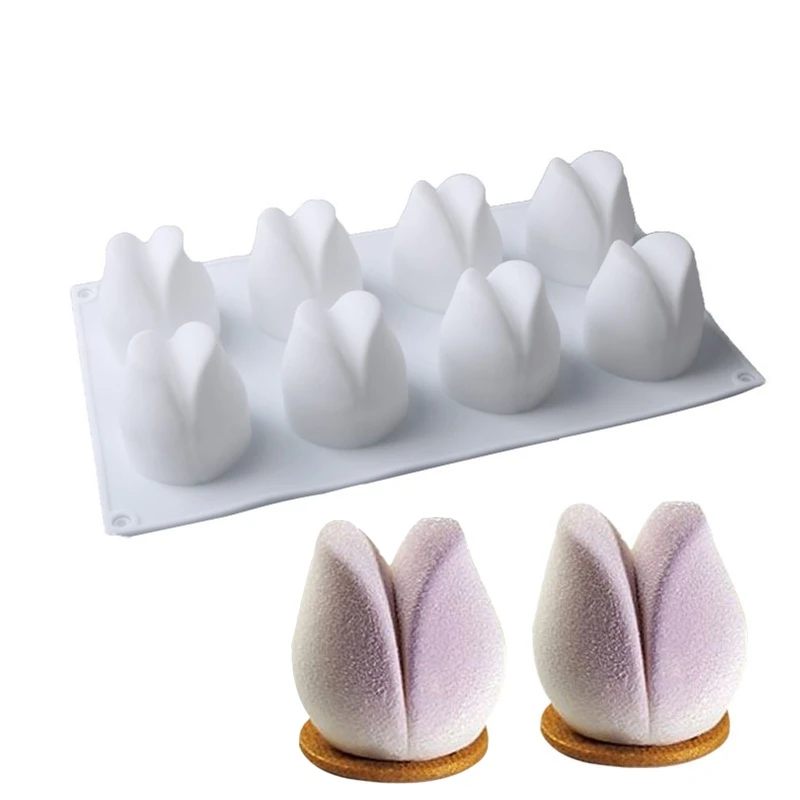 

Форма тюльпана для Муса формы для торта Форма тюльпана 8 полостей 3D силиконовый мусс торт Декоративная форма для выпечки «тюльпан»