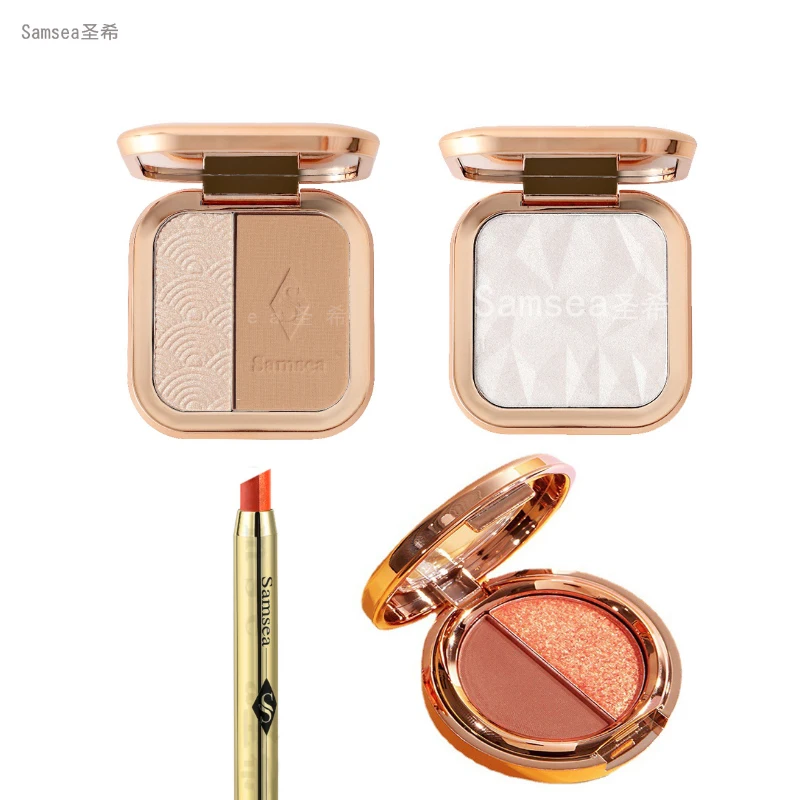 

Samsea макияж комбинированный консилер хайлайтер тени для глаз набор цвета шампанского Алмазная блестящая палитра Многофункциональный стойкий для лица